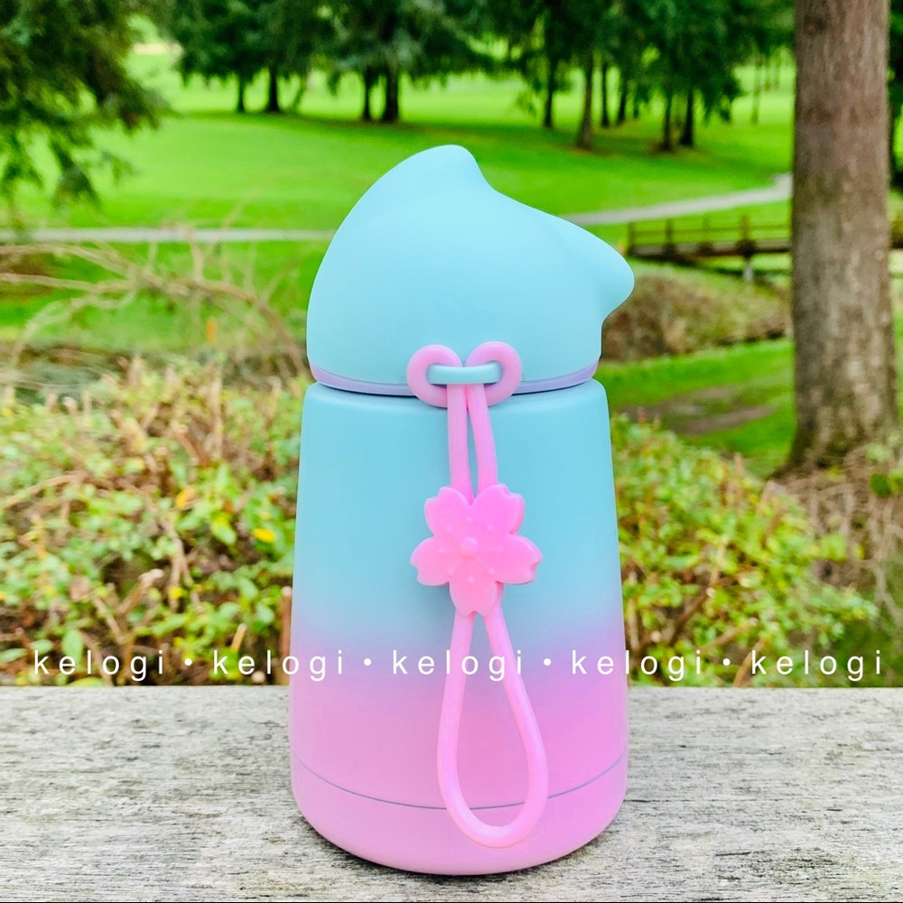 💫LAST💫Ombre Kitty Blue & Pink Insulated Tumbler - Picture 2 of 7